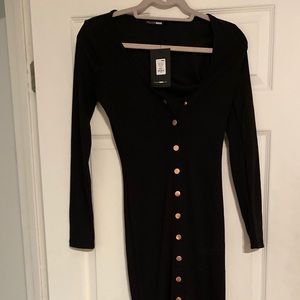 Black Fashion Nova Button down dress